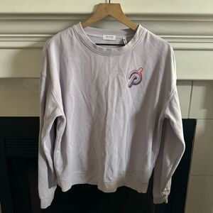 Peloton Light Purple Lightweight Crewneck Sweatshirt Size L